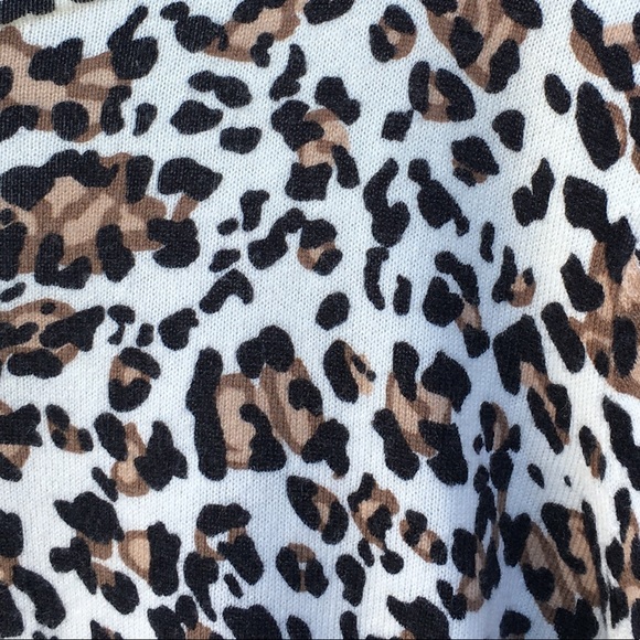 talbots leopard sweater